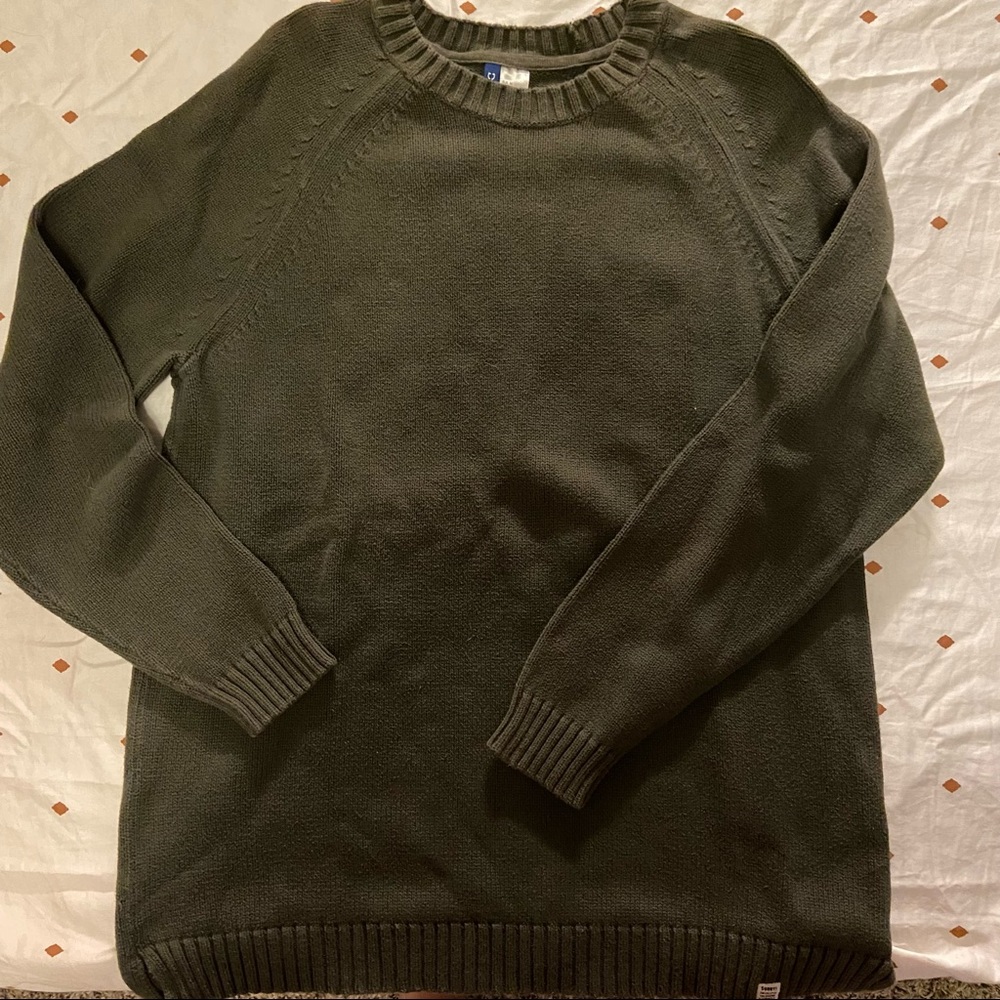 Mens H&M knit army green sweater
